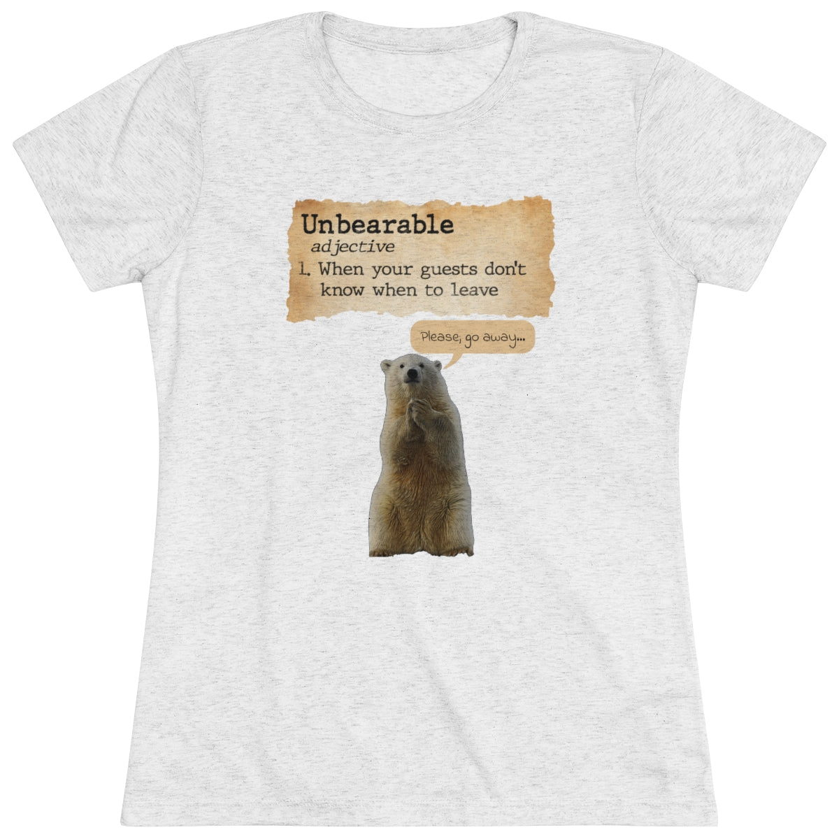 Unbearable Definition- Introverted Polar Bear- WomenBrainStorm Tees