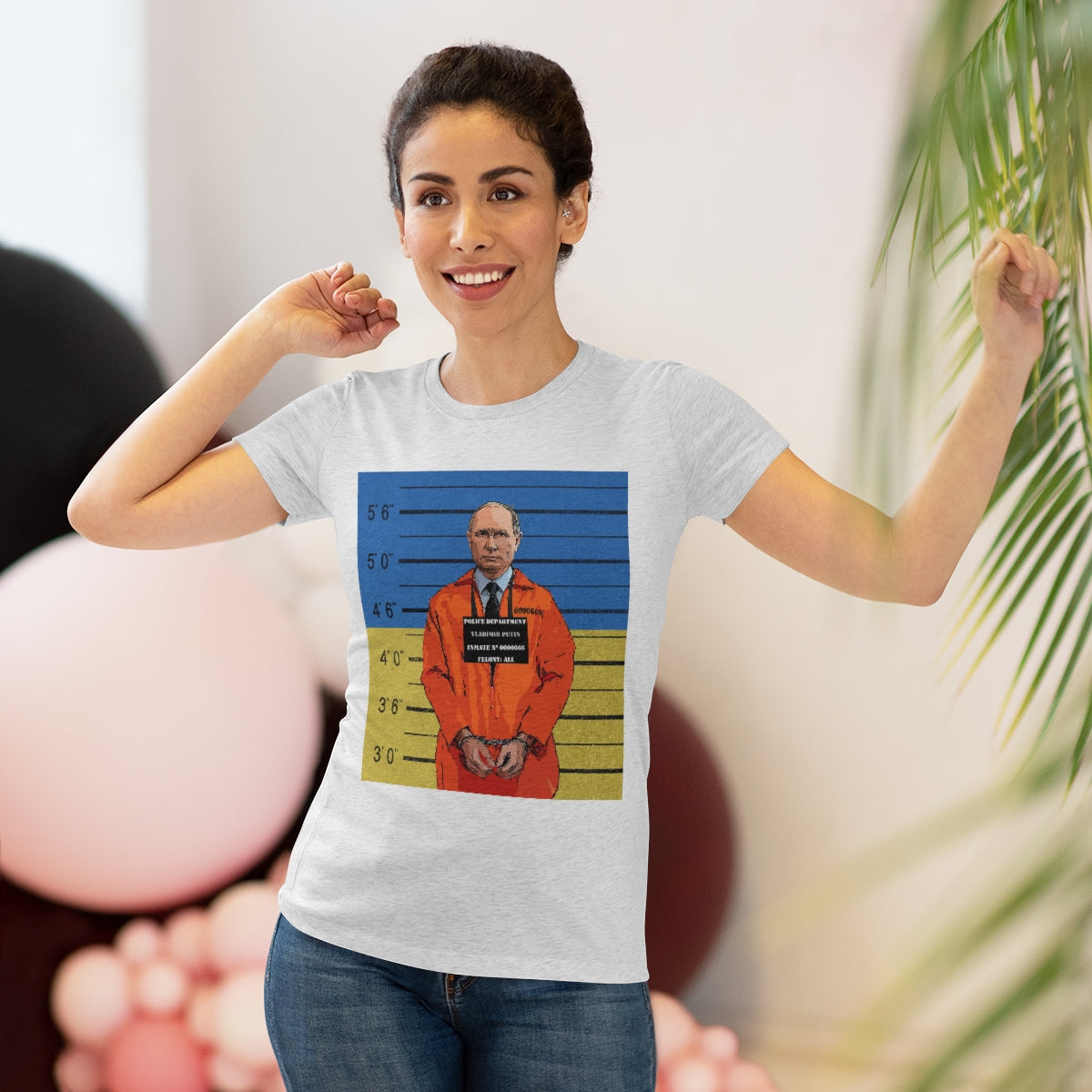 Putin Mugshot Ukraine- Women - BrainStorm Tees - T-Shirt