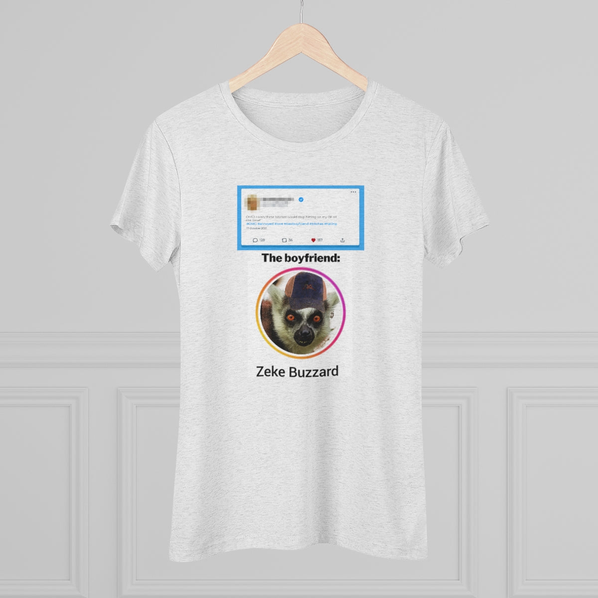 Precious Boyfriend Lemur Instagram Blast post- WomenBrainStorm Tees