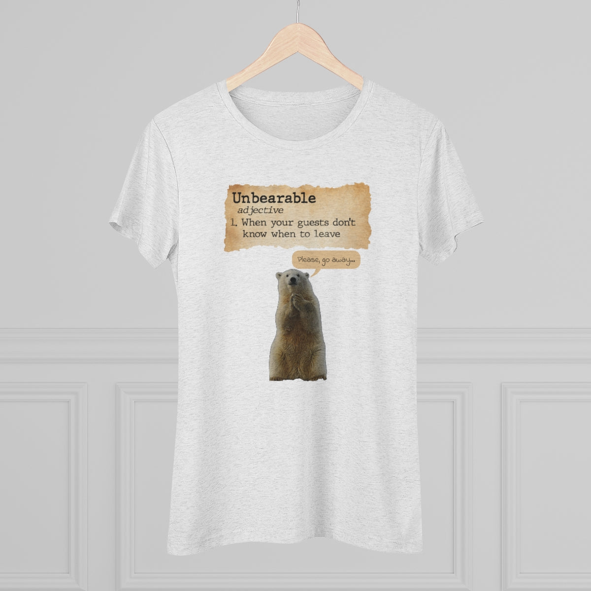 Unbearable Definition- Introverted Polar Bear- WomenBrainStorm Tees