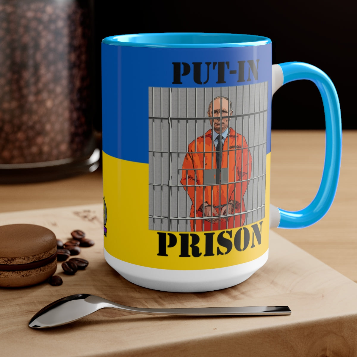 Putin Prison Two-Tone Coffee Mugs, 15ozBrainStorm Tees