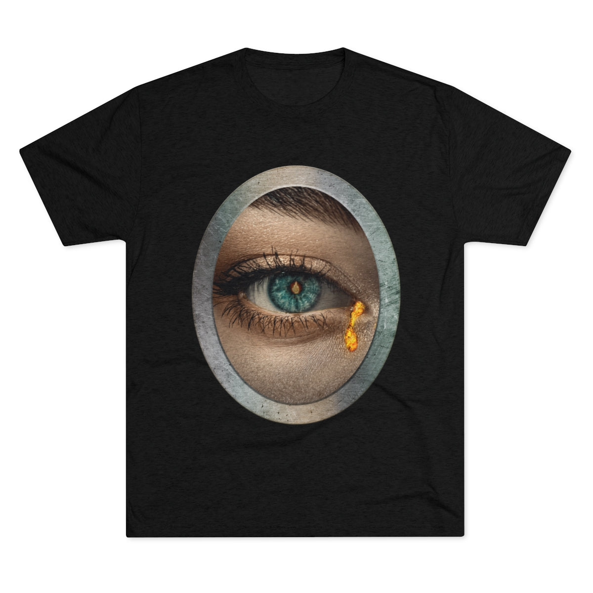 Middle Finger Eye is the Window to the Soul on fire -MenBrainStorm Tees