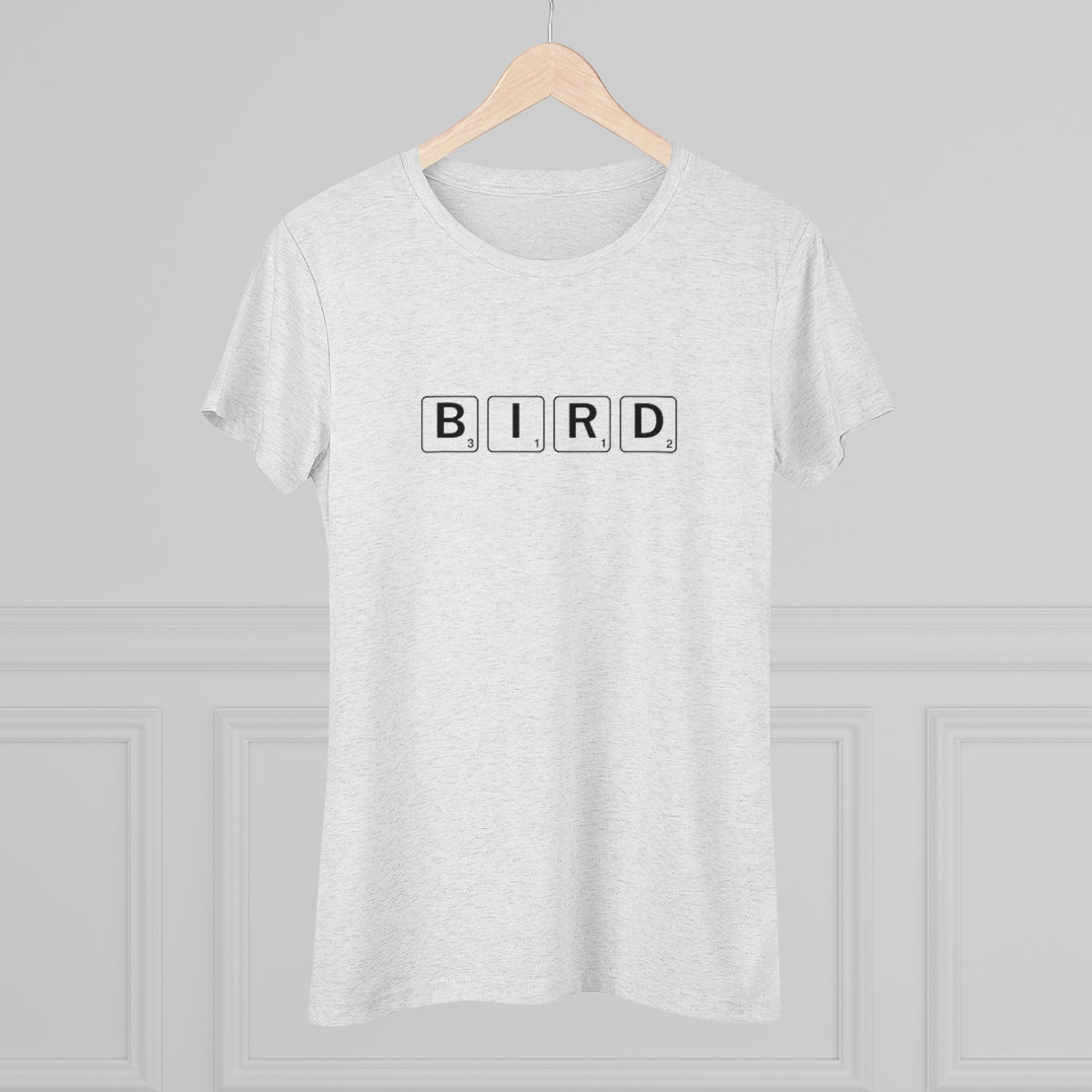 Bird IS the Word Scrabble Tile Style- WomenBrainStorm Tees