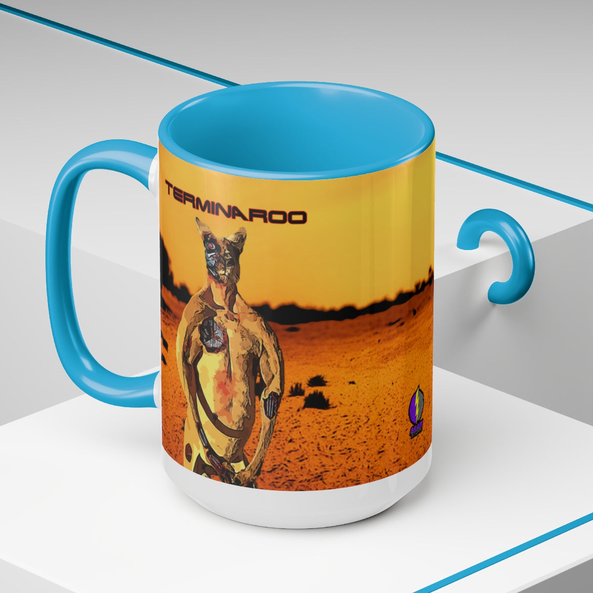 The Terminator Kangaroo aka "Terminaroo" Coffee Mugs, 15ozBrainStorm Tees