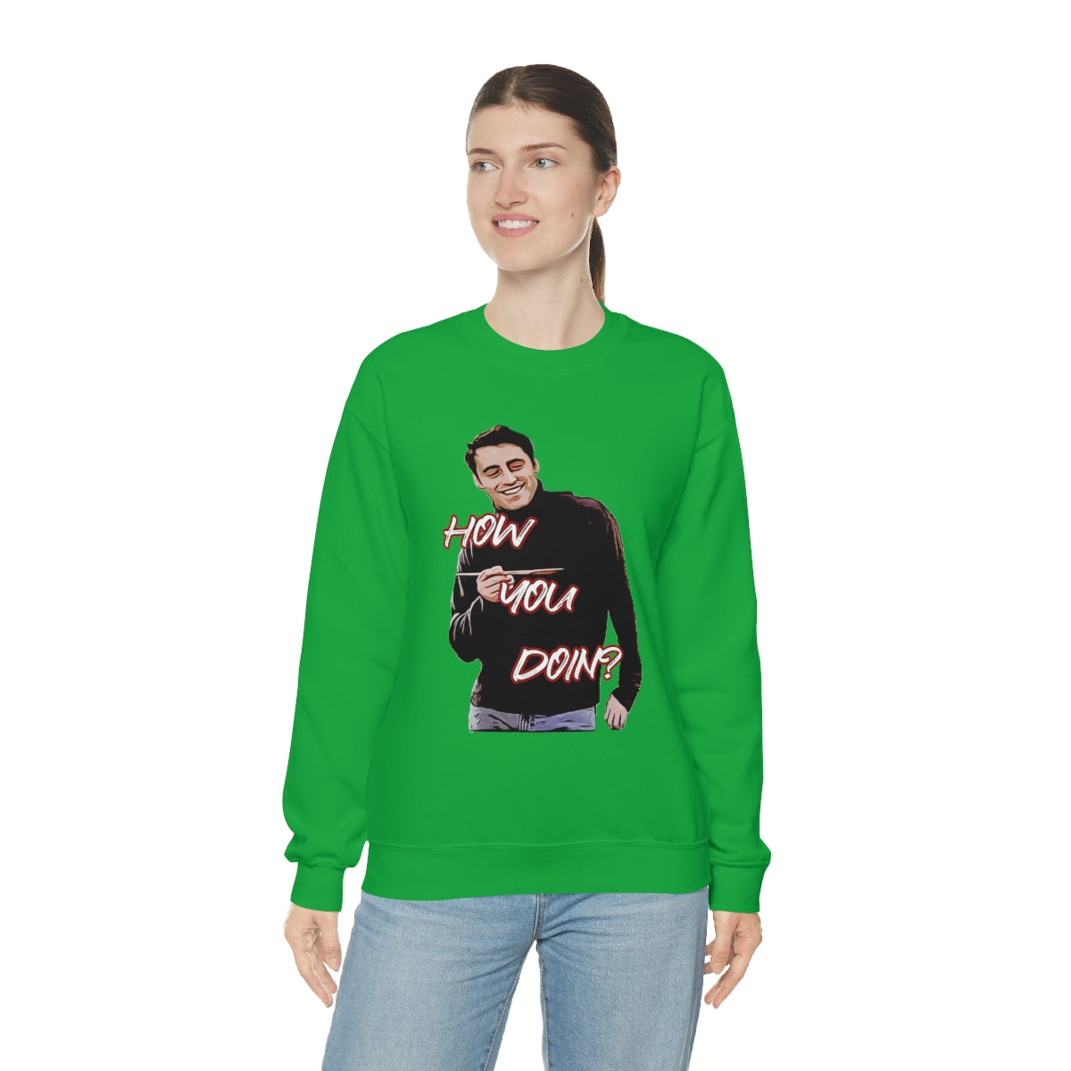 "How u doing?" Joey Friend's famous line - Unisex Heavy Blend™ Crewneck Sweatshirt