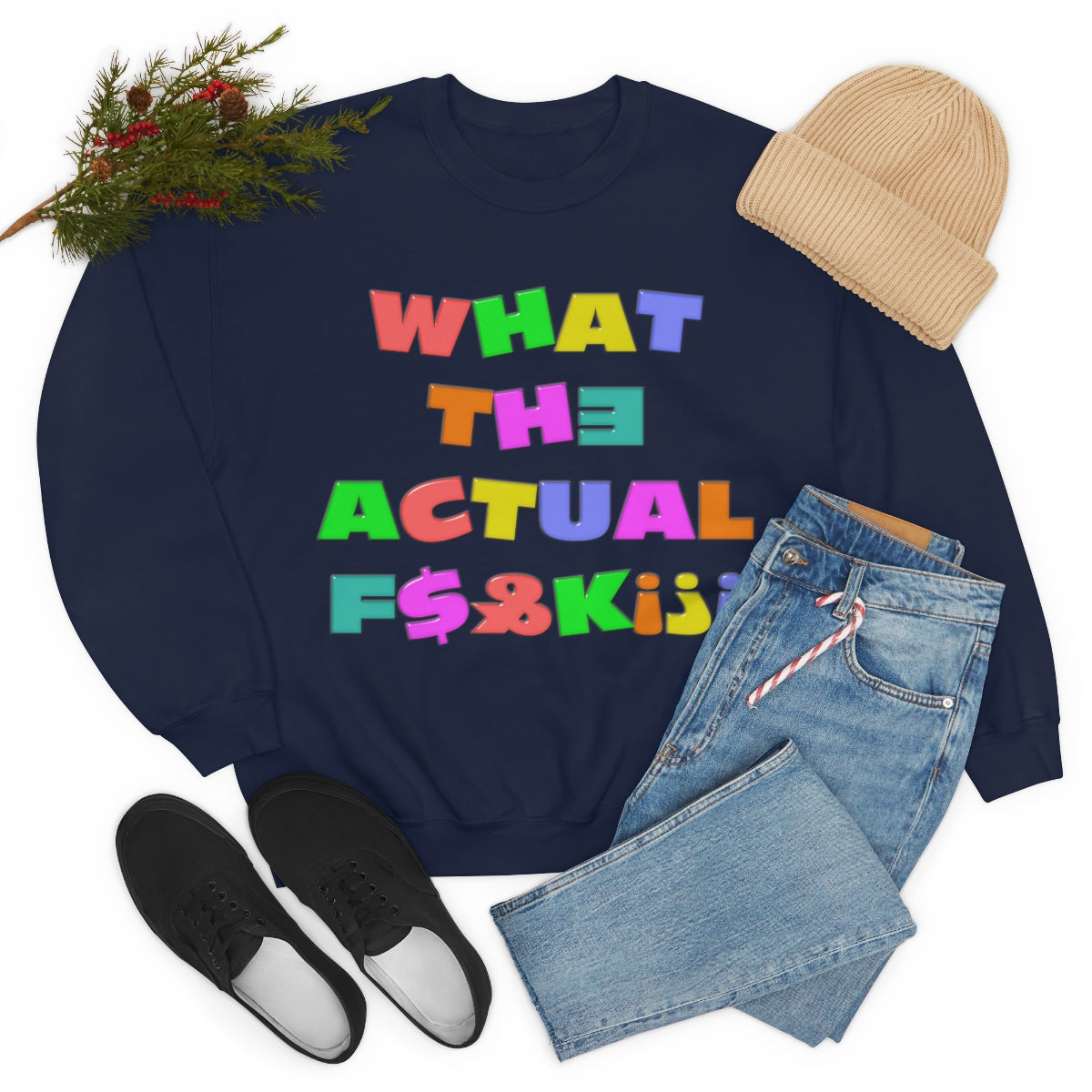 What The Actual F[product_title]K!?! Bright Letters Censored- Unisex Heavy Blend™ CBrainStorm Tees