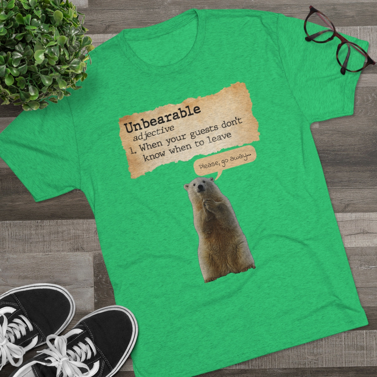 Unbearable Definition- Introverted Polar Bear- MenBrainStorm Tees