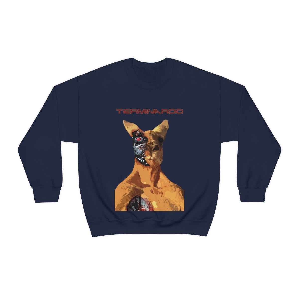 The Terminator Kangaroo Headshot- Unisex Heavy Blend™ Crewneck Sweatshirt