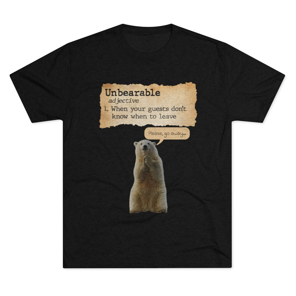 Unbearable Definition- Introverted Polar Bear- MenBrainStorm Tees