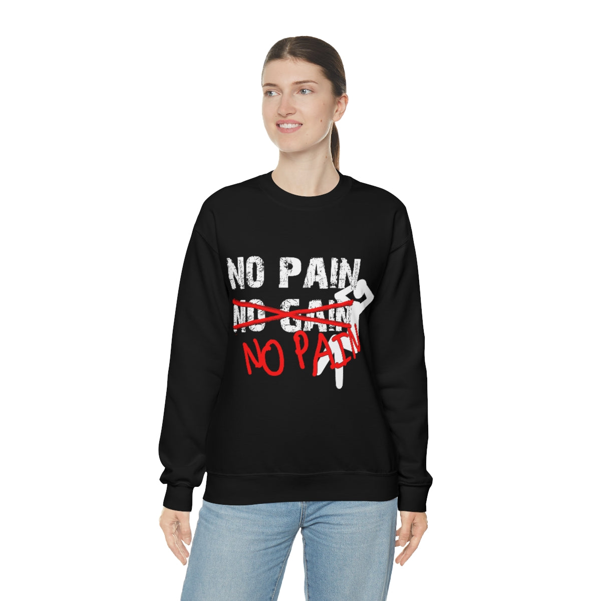 No Pain, No Gain, No Pain!! - Unisex Heavy Blend™ Crewneck Sweatshirt