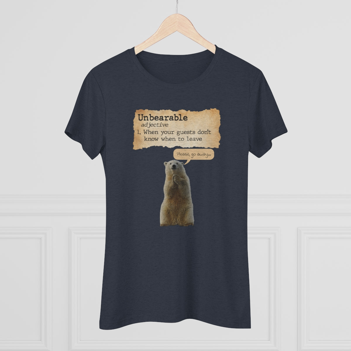 Unbearable Definition- Introverted Polar Bear- WomenBrainStorm Tees