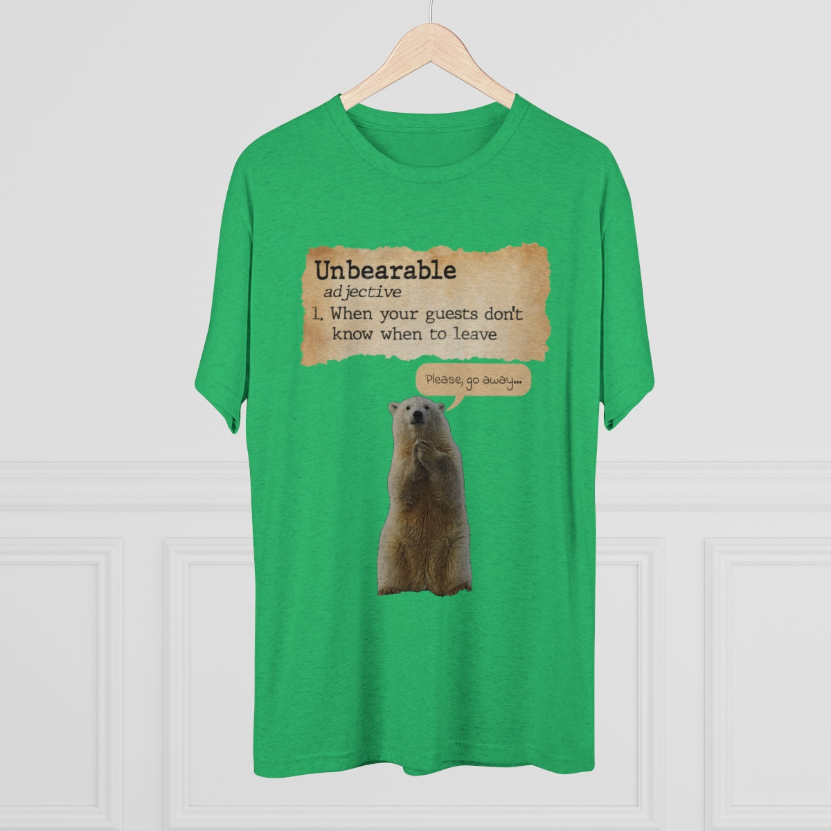 Unbearable Definition- Introverted Polar Bear- MenBrainStorm Tees