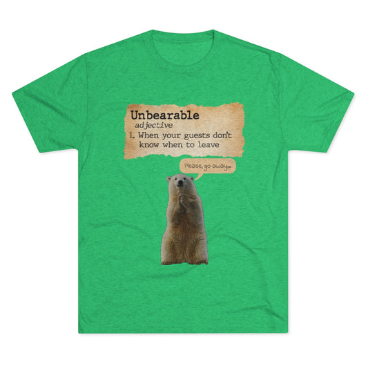 Unbearable Definition- Introverted Polar Bear- MenBrainStorm Tees