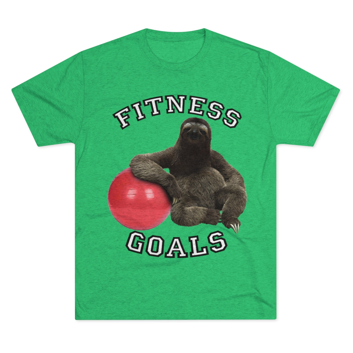 Fitness Goals Sloth w/ Yoga Ball - MenBrainStorm Tees