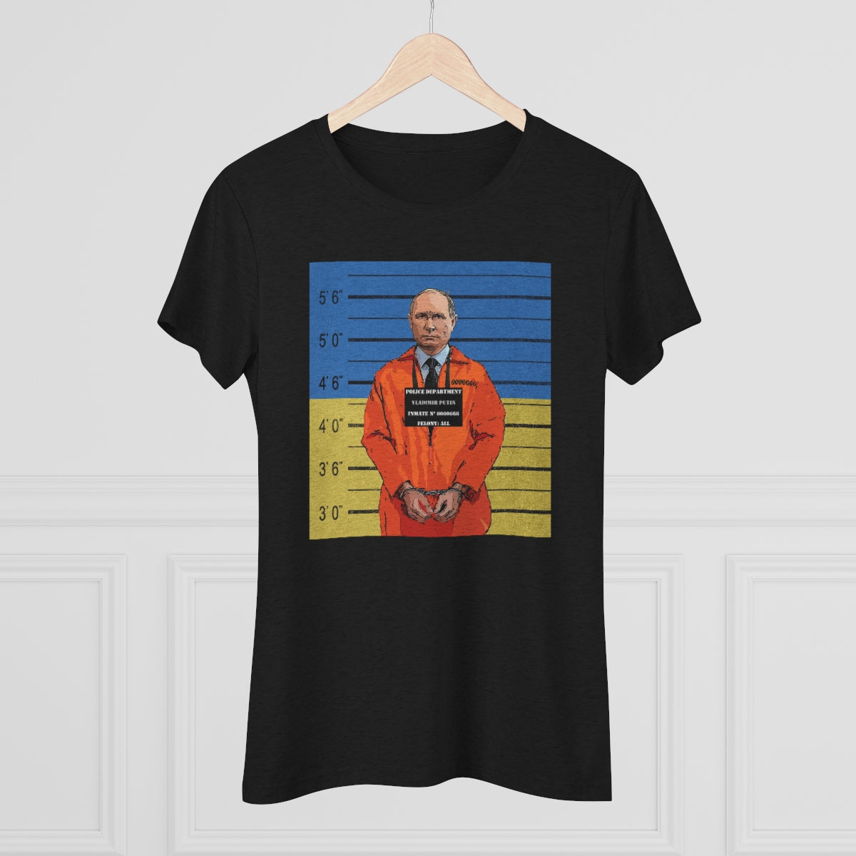 Putin Mugshot Ukraine- Women - BrainStorm Tees - T-Shirt