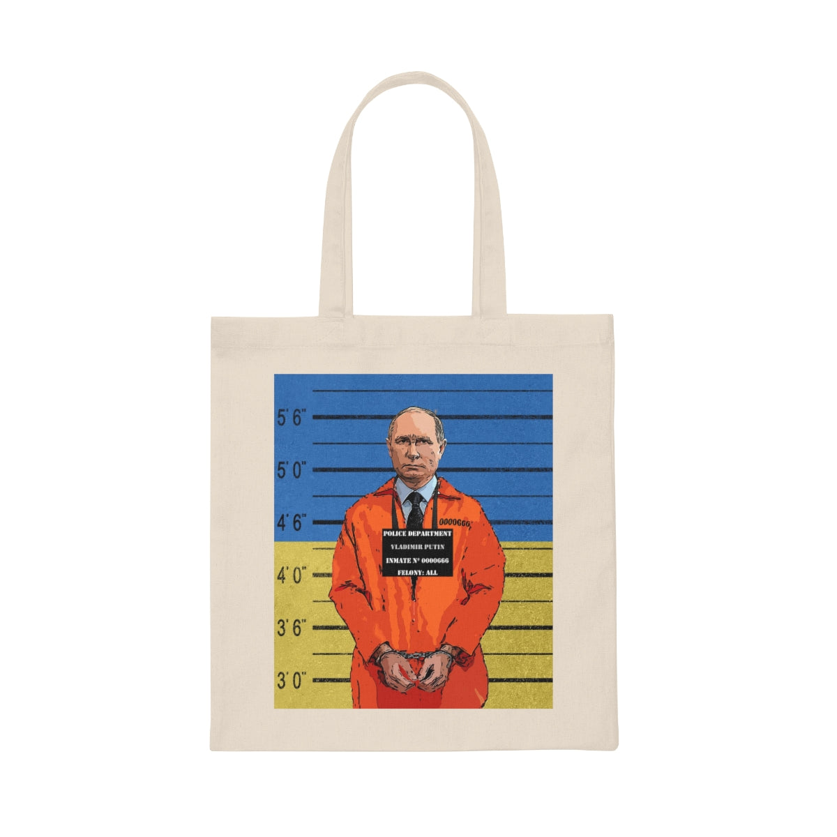 Putin Mugshot- Canvas Tote BagBrainStorm Tees