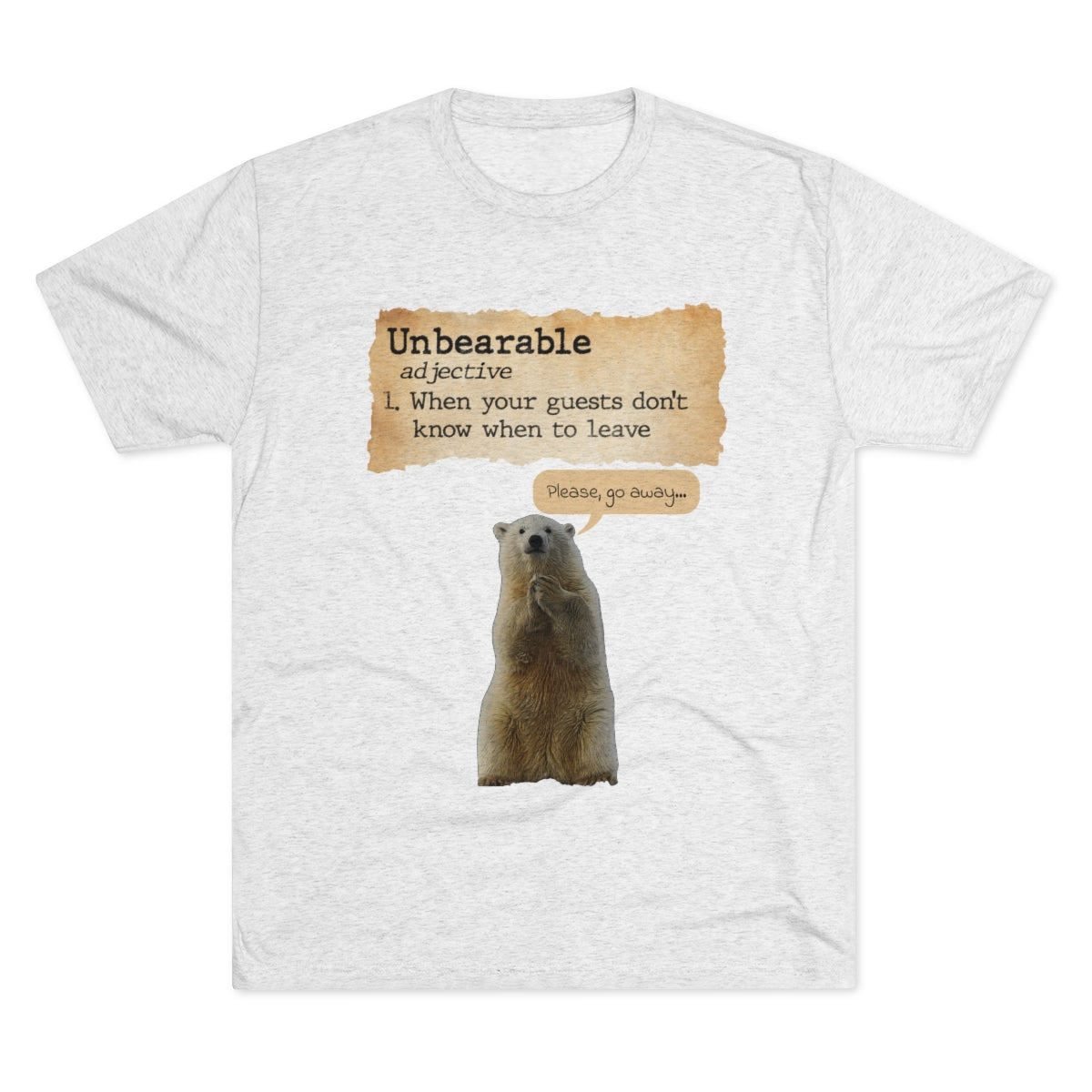 Unbearable Definition- Introverted Polar Bear- MenBrainStorm Tees