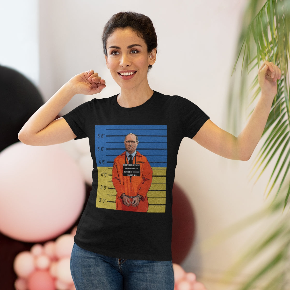 Putin Mugshot Ukraine- Women - BrainStorm Tees - T-Shirt