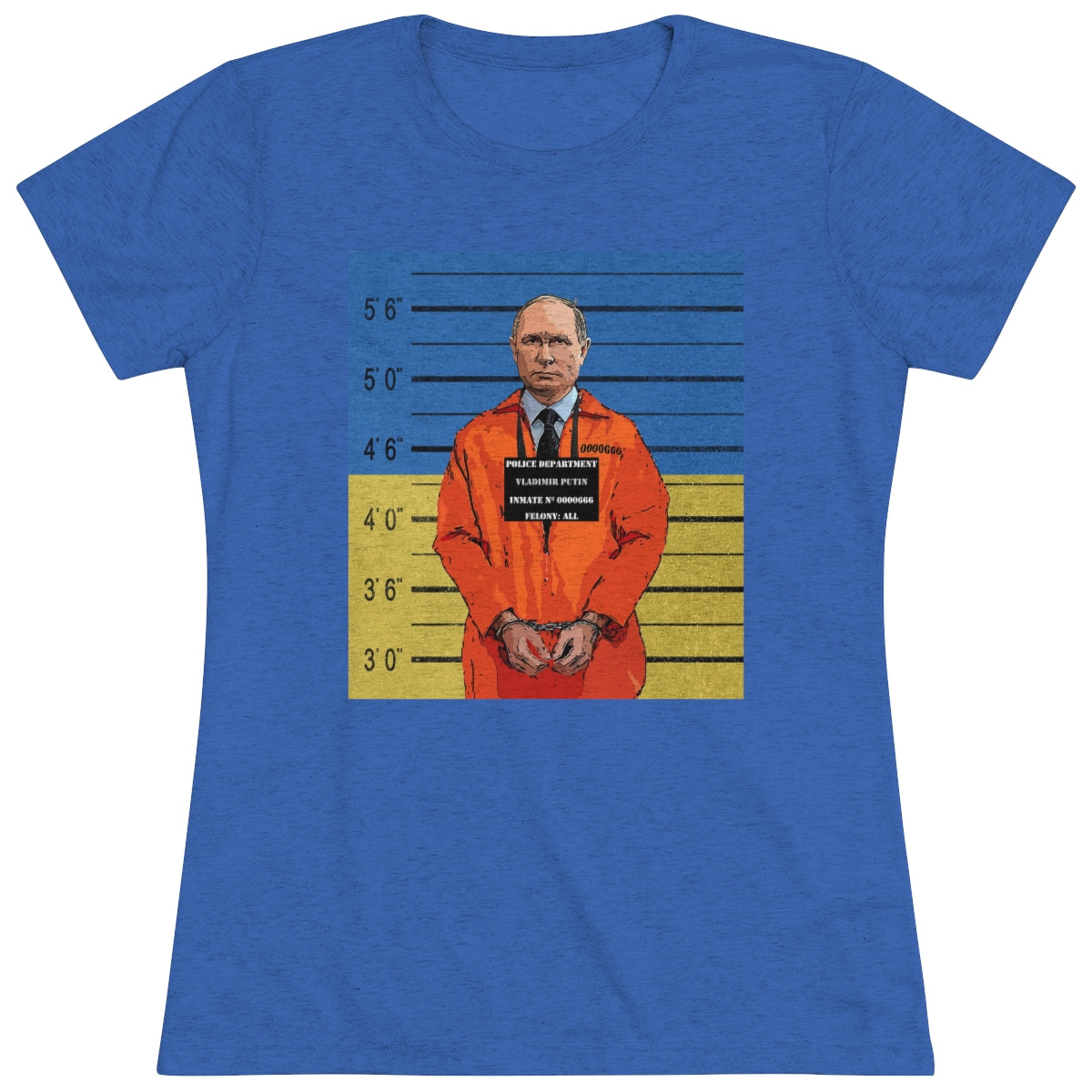 Putin Mugshot Ukraine- Women - BrainStorm Tees - T-Shirt