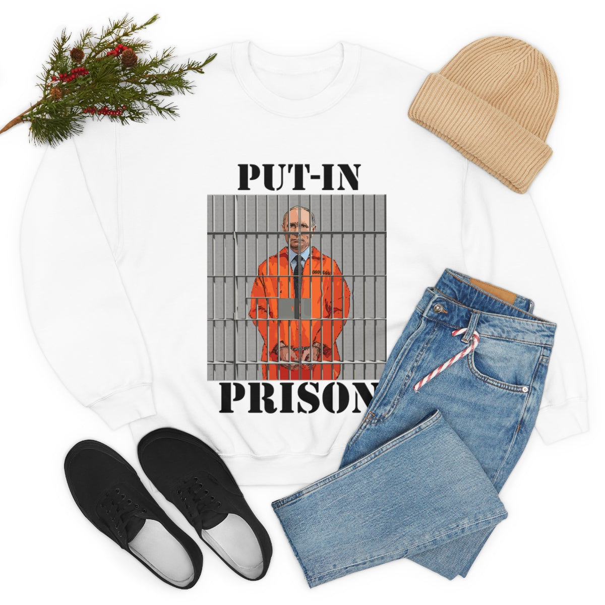 Put-in Prison- Put Putin in Prison- Unisex Heavy Blend™ Crewneck SweatBrainStorm Tees