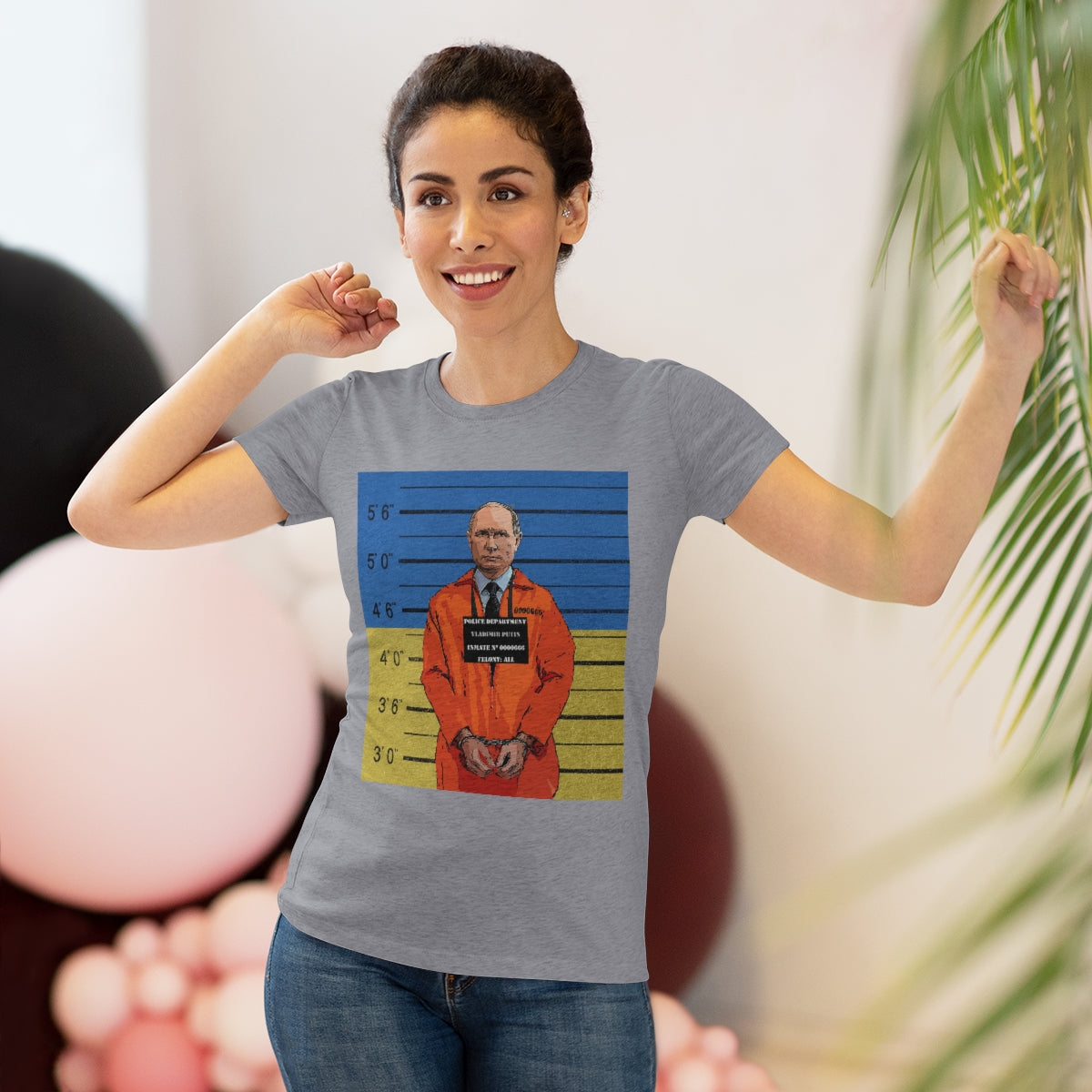 Putin Mugshot Ukraine- Women - BrainStorm Tees - T-Shirt