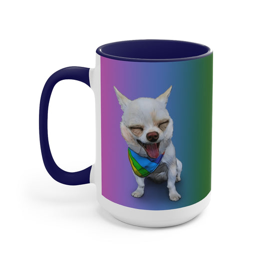 Toby the Chihuahua Rainbow Pride Mugs, 15ozBrainStorm Tees