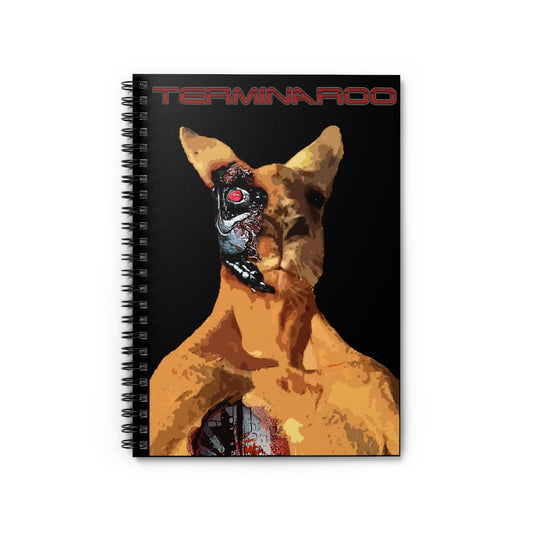 Terminator Kangaroo aka The "Terminaroo" -Spiral Notebook - Ruled LineBrainStorm Tees