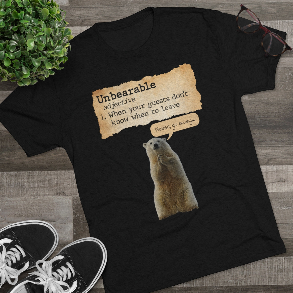 Unbearable Definition- Introverted Polar Bear- MenBrainStorm Tees