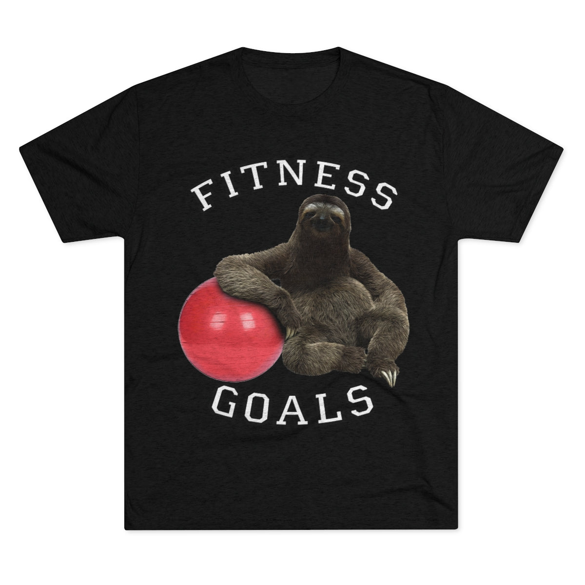 Fitness Goals Sloth w/ Yoga Ball - MenBrainStorm Tees